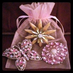 3 Beautiful Brooches